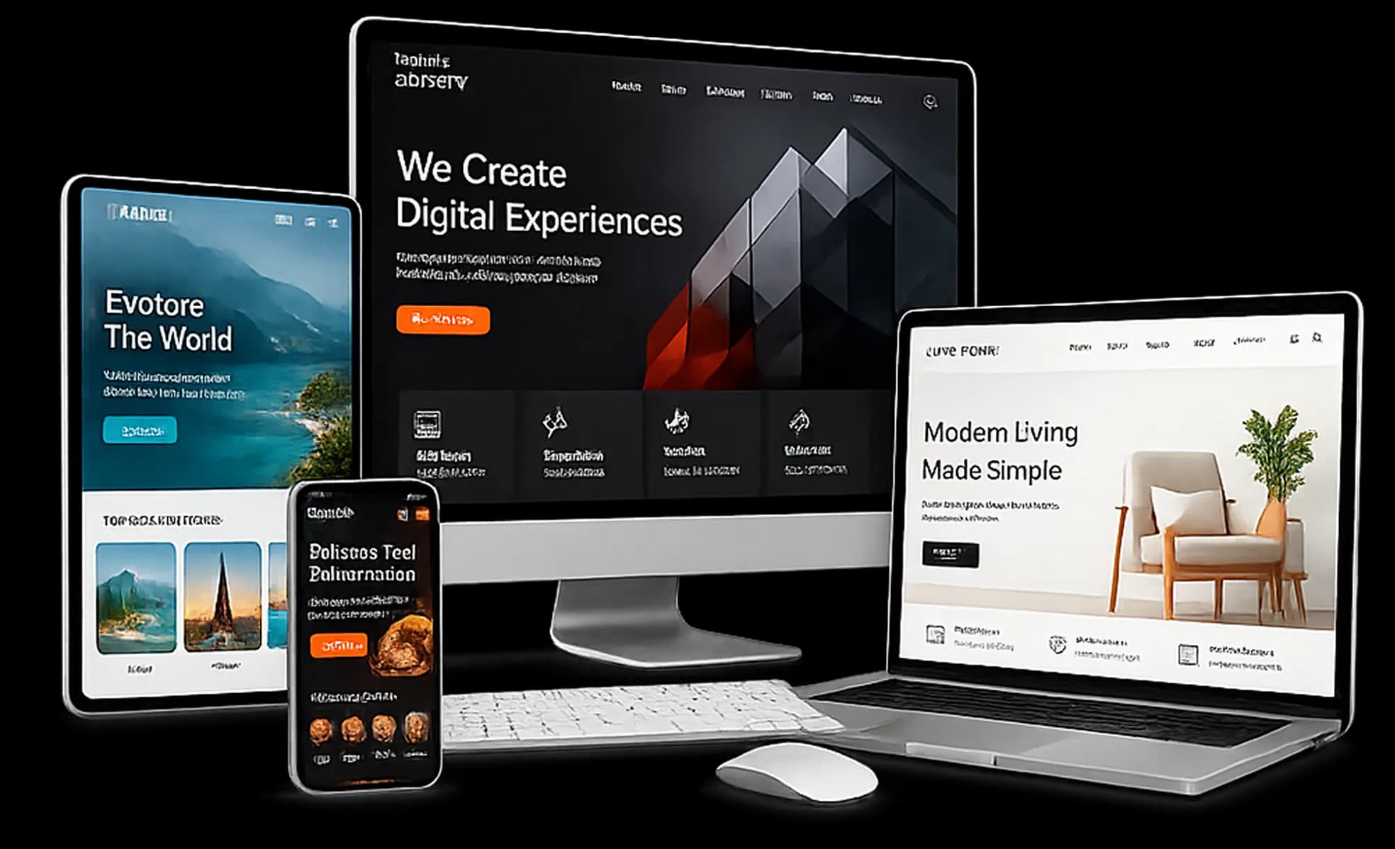 Transition Responsive Web Design Mockups