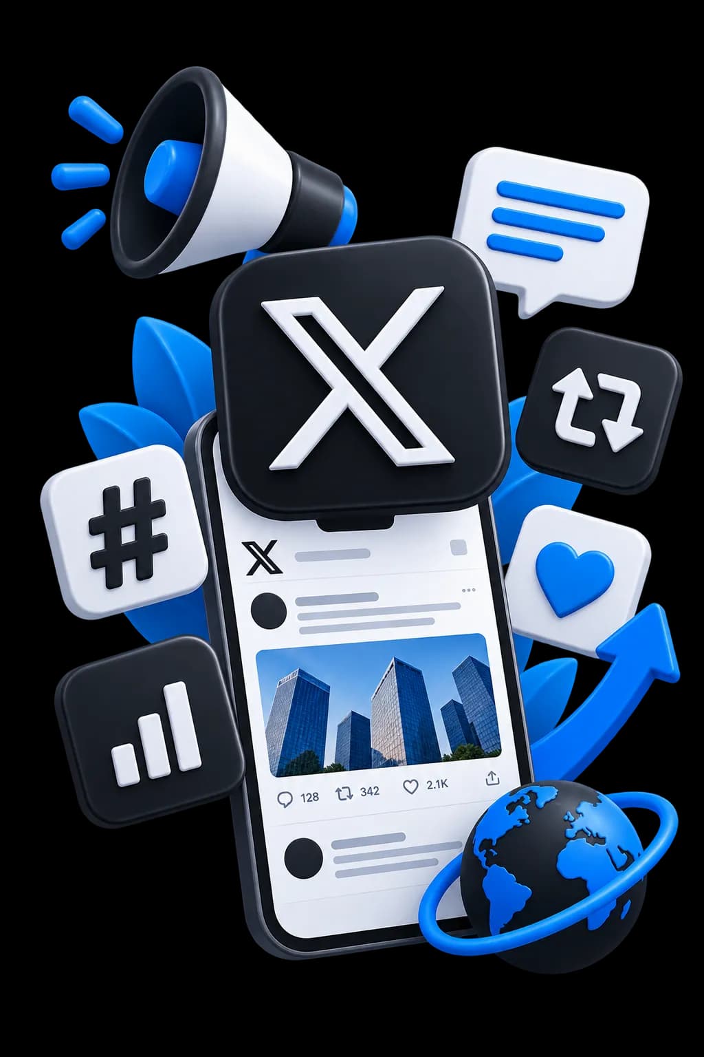 إدارة حساب X وتويتر المؤسسي