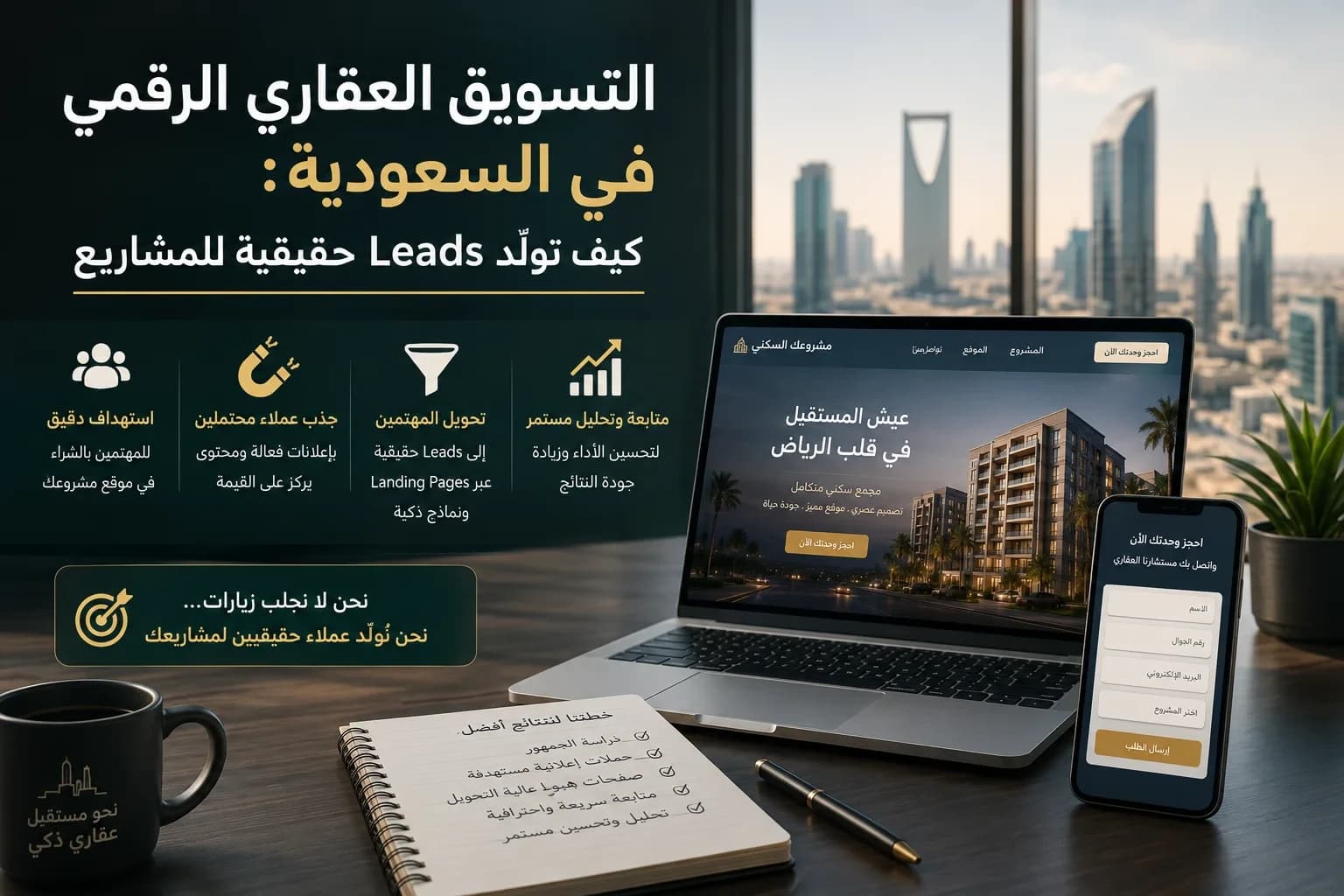 التسويق العقاري الرقمي في السعودية: كيف تولّد Leads حقيقية للمشاريع