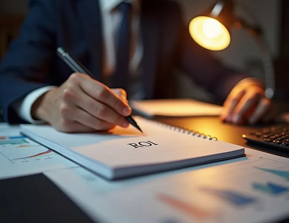 Saudi marketing consultant reviewing growth data